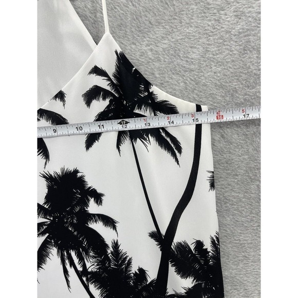 Express Women's Trapeze Blouse Palms Sleeveless Size XS Lined Tank Flowy - Picture 9 of 9